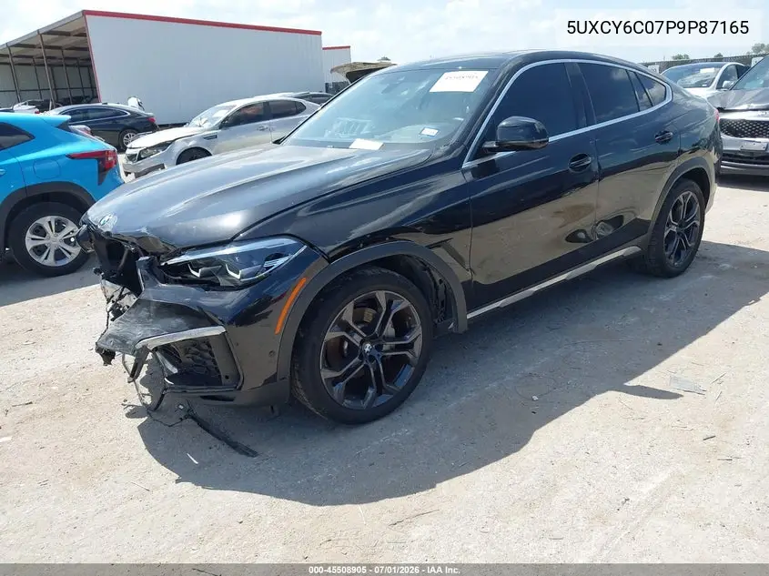 2023 BMW X6 xDrive40I VIN: 5UXCY6C07P9P87165 Lot: 45508905