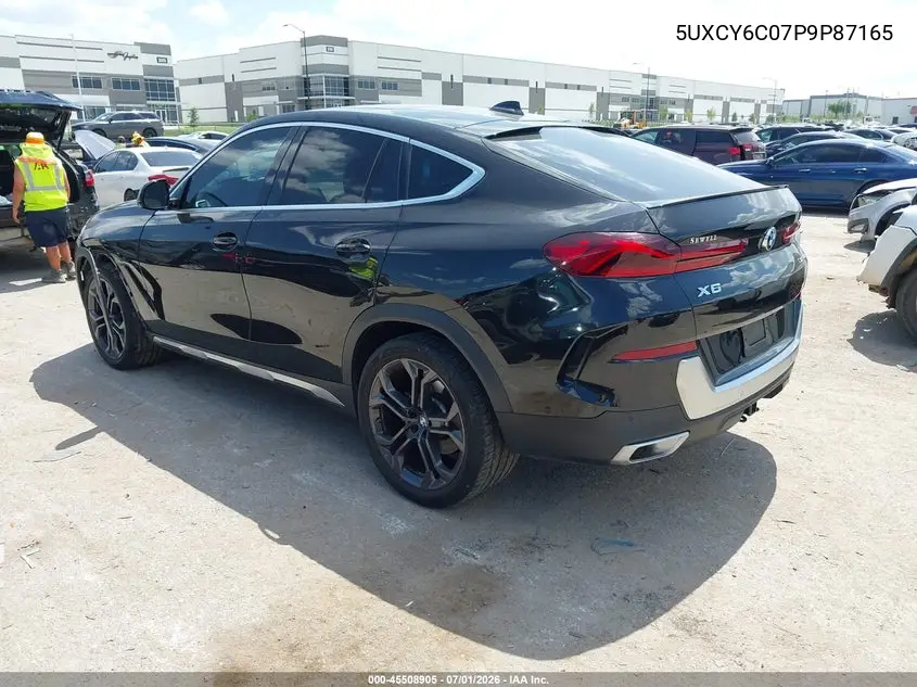 2023 BMW X6 xDrive40I VIN: 5UXCY6C07P9P87165 Lot: 45508905