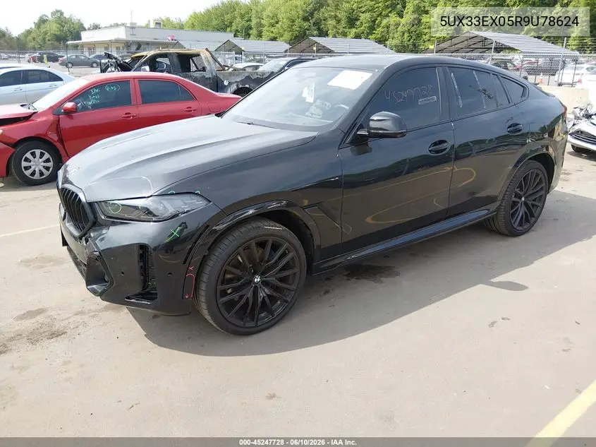 2024 BMW X6 xDrive40I VIN: 5UX33EX05R9U78624 Lot: 45247728