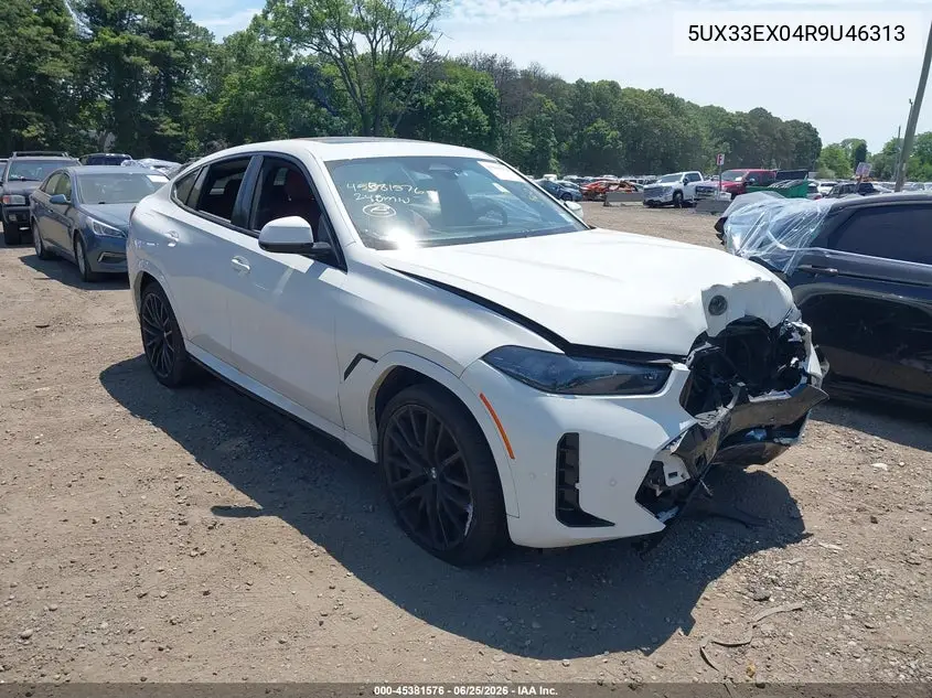 2024 BMW X6 xDrive40I VIN: 5UX33EX04R9U46313 Lot: 45381576