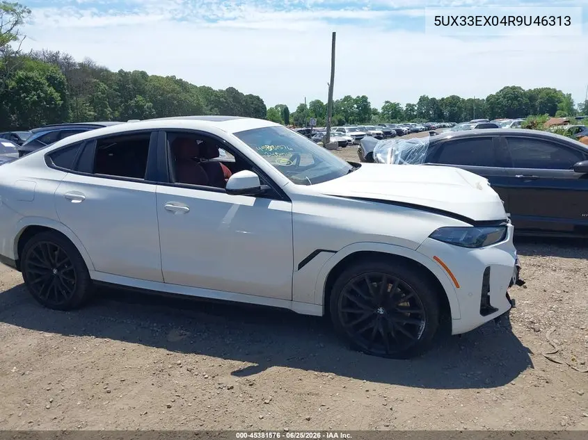 2024 BMW X6 xDrive40I VIN: 5UX33EX04R9U46313 Lot: 45381576