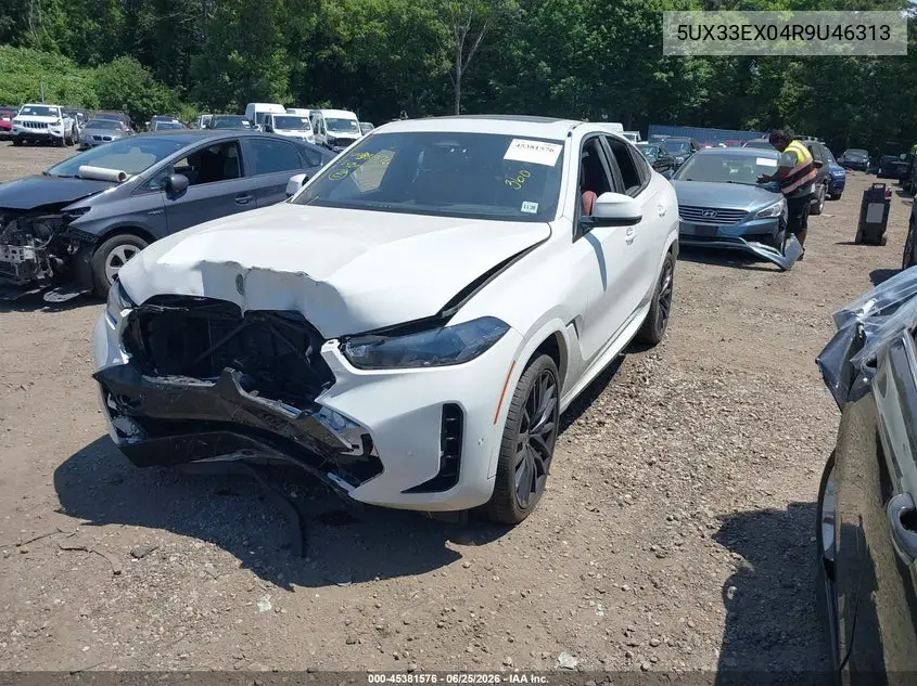 2024 BMW X6 xDrive40I VIN: 5UX33EX04R9U46313 Lot: 45381576