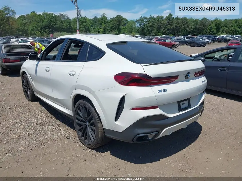 2024 BMW X6 xDrive40I VIN: 5UX33EX04R9U46313 Lot: 45381576
