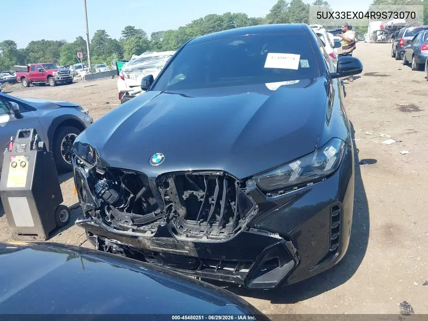 2024 BMW X6 xDrive40I VIN: 5UX33EX04R9S73070 Lot: 45480251