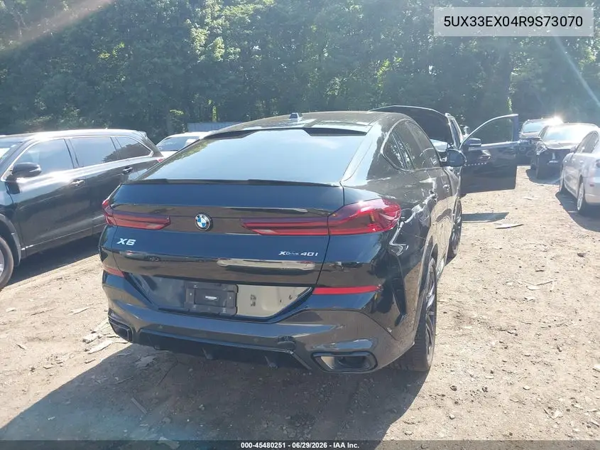 2024 BMW X6 xDrive40I VIN: 5UX33EX04R9S73070 Lot: 45480251
