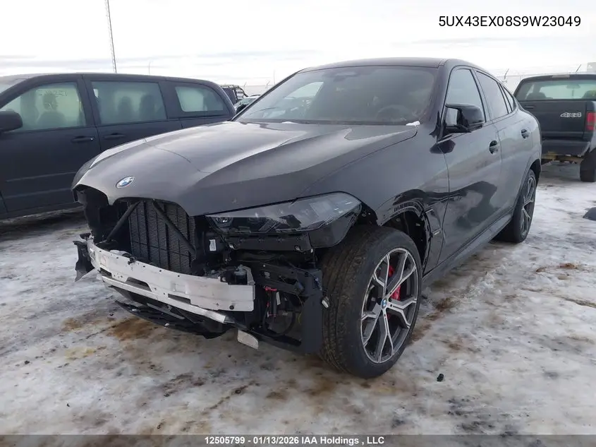 2025 BMW X6 M60I xDrive VIN: 5UX43EX08S9W23049 Lot: 12505799