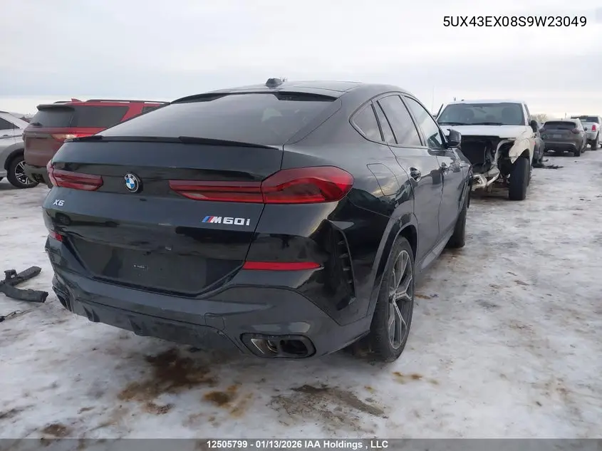 2025 BMW X6 M60I xDrive VIN: 5UX43EX08S9W23049 Lot: 12505799