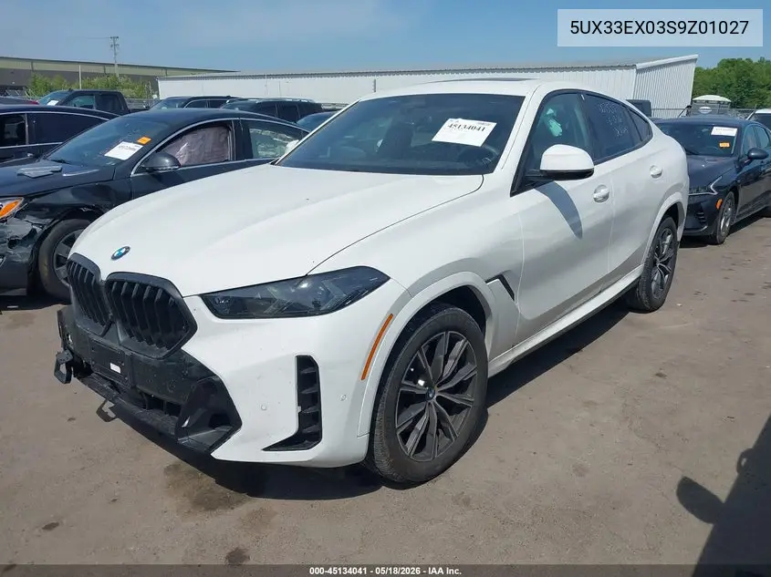 2025 BMW X6 xDrive40I VIN: 5UX33EX03S9Z01027 Lot: 45134041