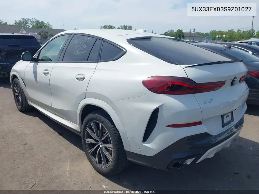 2025 BMW X6 xDrive40I VIN: 5UX33EX03S9Z01027 Lot: 45134041