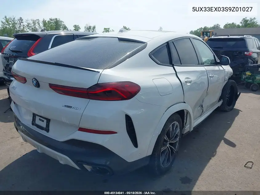 2025 BMW X6 xDrive40I VIN: 5UX33EX03S9Z01027 Lot: 45134041
