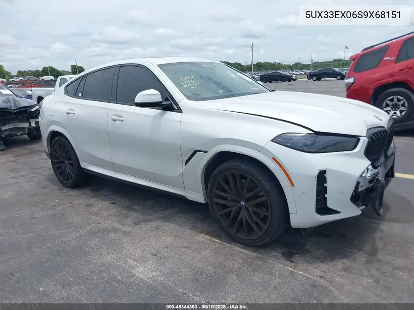 2025 BMW X6 xDrive40I VIN: 5UX33EX06S9X68151 Lot: 45344363