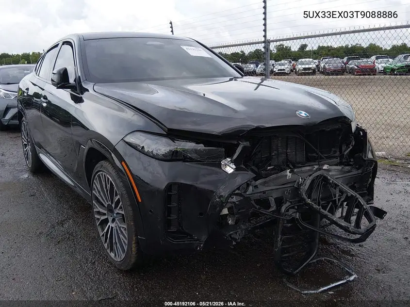 2026 BMW X6 xDrive40I VIN: 5UX33EX03T9088886 Lot: 45192106