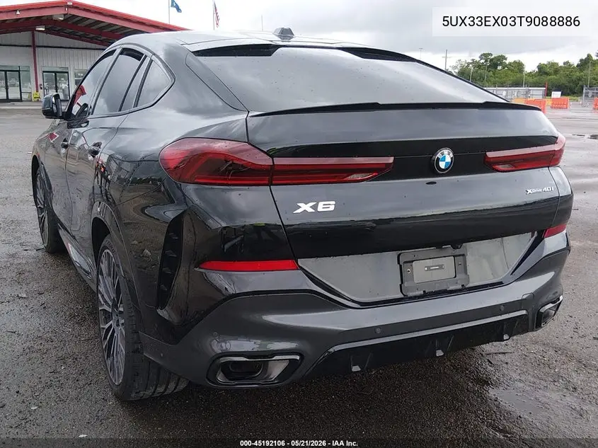2026 BMW X6 xDrive40I VIN: 5UX33EX03T9088886 Lot: 45192106