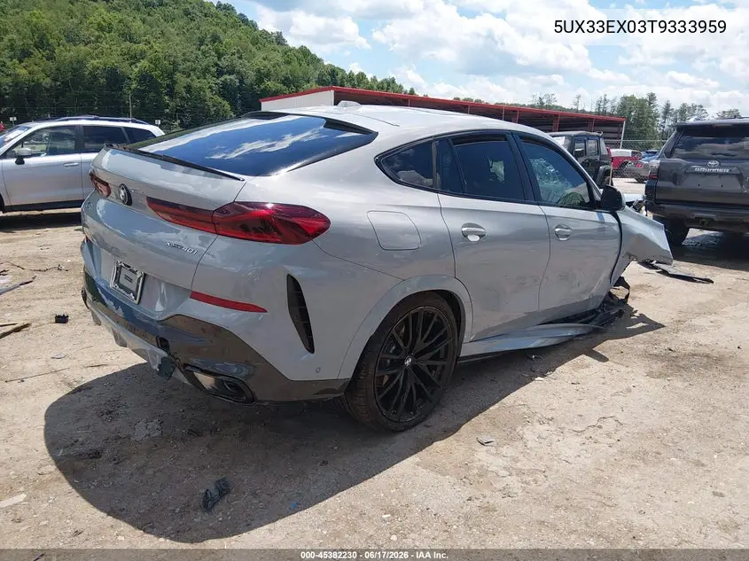 2026 BMW X6 xDrive40I VIN: 5UX33EX03T9333959 Lot: 45382230