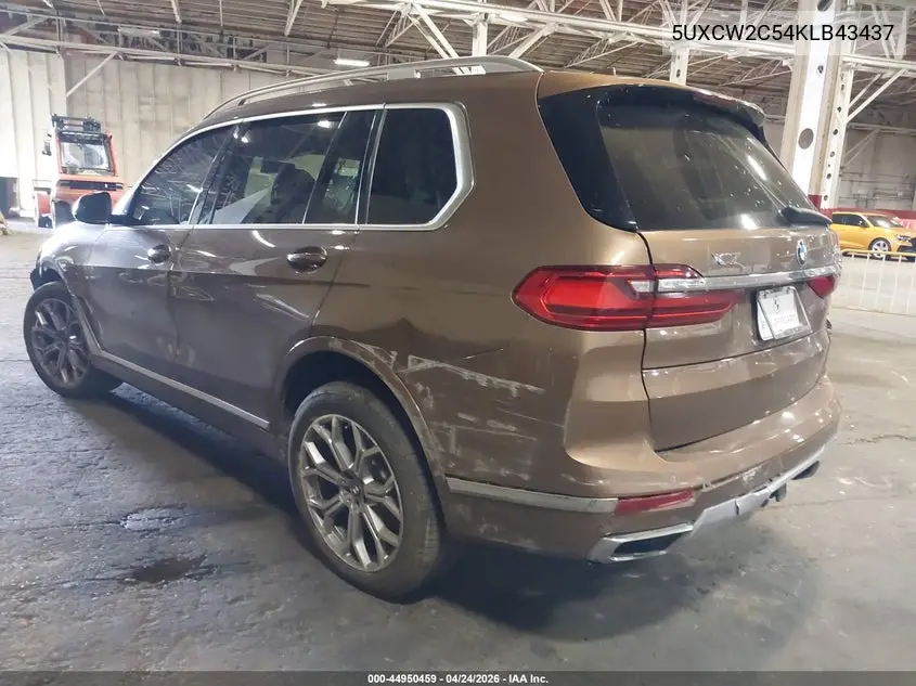 2019 BMW X7 xDrive40I VIN: 5UXCW2C54KLB43437 Lot: 44950459