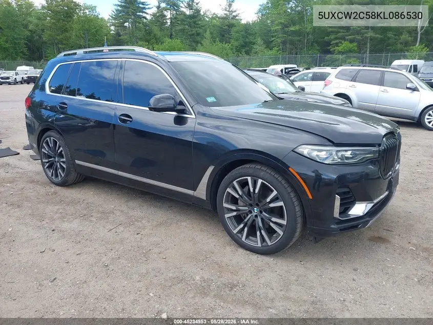 2019 BMW X7 xDrive40I VIN: 5UXCW2C58KL086530 Lot: 45234953