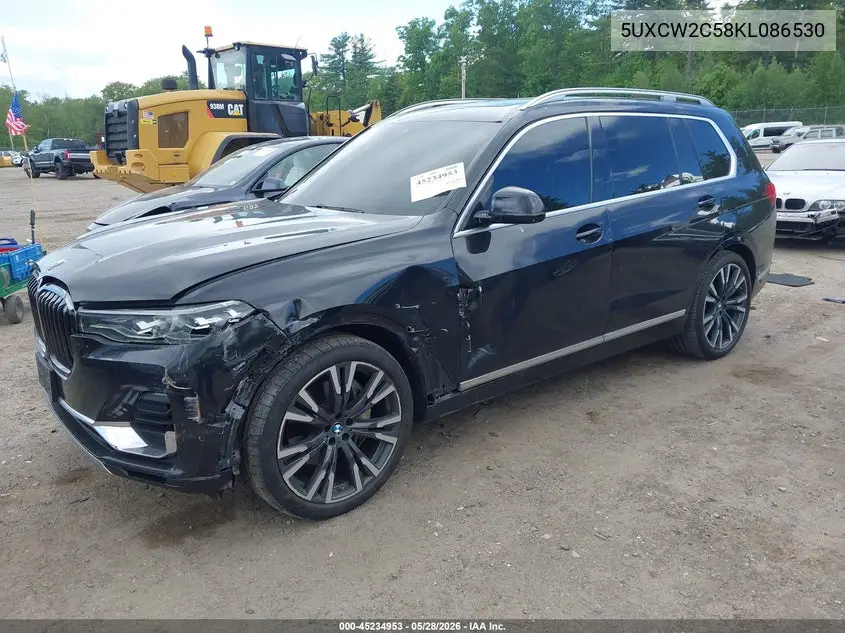 2019 BMW X7 xDrive40I VIN: 5UXCW2C58KL086530 Lot: 45234953