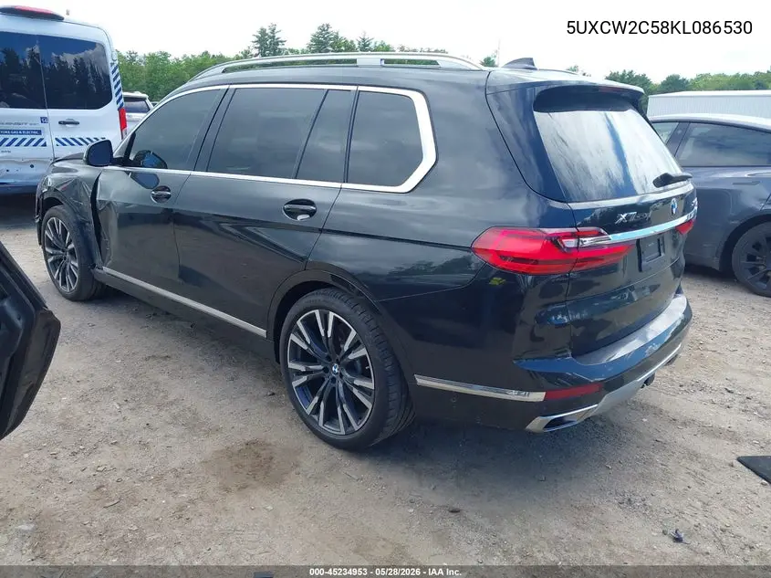 2019 BMW X7 xDrive40I VIN: 5UXCW2C58KL086530 Lot: 45234953