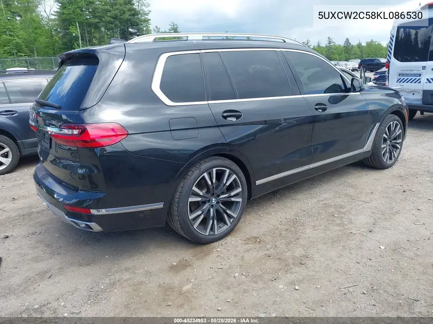 2019 BMW X7 xDrive40I VIN: 5UXCW2C58KL086530 Lot: 45234953