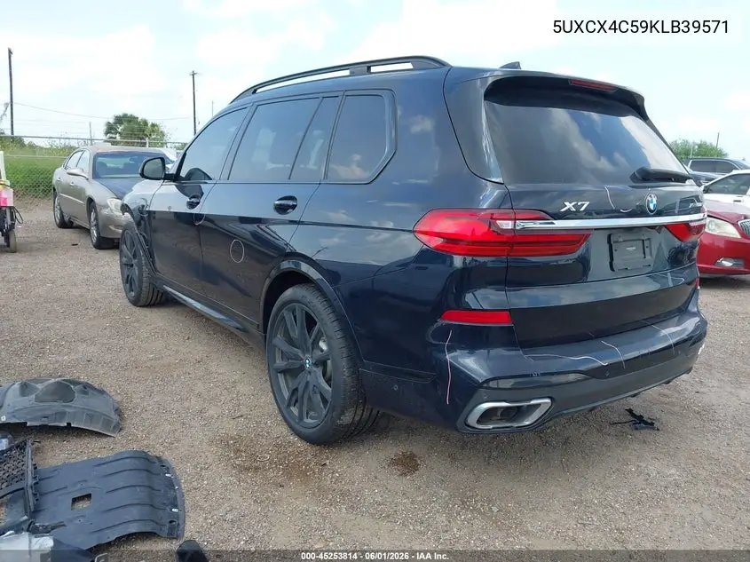 2019 BMW X7 xDrive50I VIN: 5UXCX4C59KLB39571 Lot: 45253814