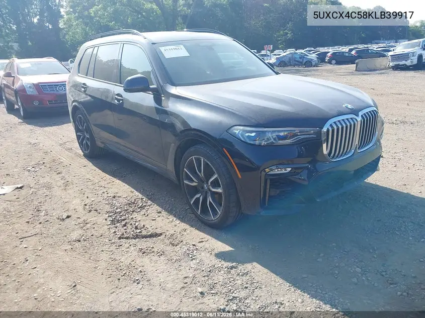 2019 BMW X7 xDrive50I VIN: 5UXCX4C58KLB39917 Lot: 45319012