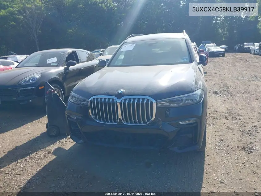 2019 BMW X7 xDrive50I VIN: 5UXCX4C58KLB39917 Lot: 45319012