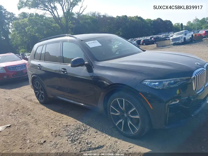 2019 BMW X7 xDrive50I VIN: 5UXCX4C58KLB39917 Lot: 45319012
