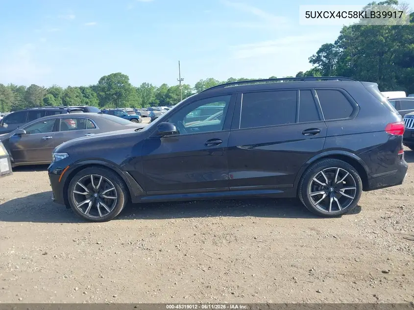 2019 BMW X7 xDrive50I VIN: 5UXCX4C58KLB39917 Lot: 45319012