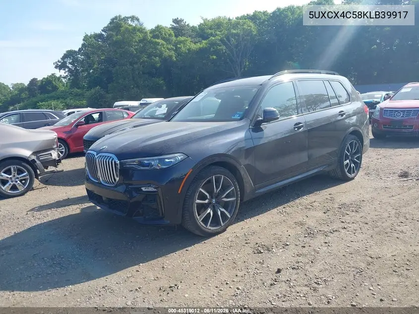 2019 BMW X7 xDrive50I VIN: 5UXCX4C58KLB39917 Lot: 45319012