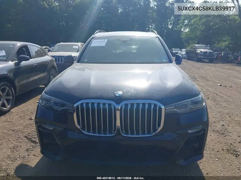 2019 BMW X7 xDrive50I VIN: 5UXCX4C58KLB39917 Lot: 45319012