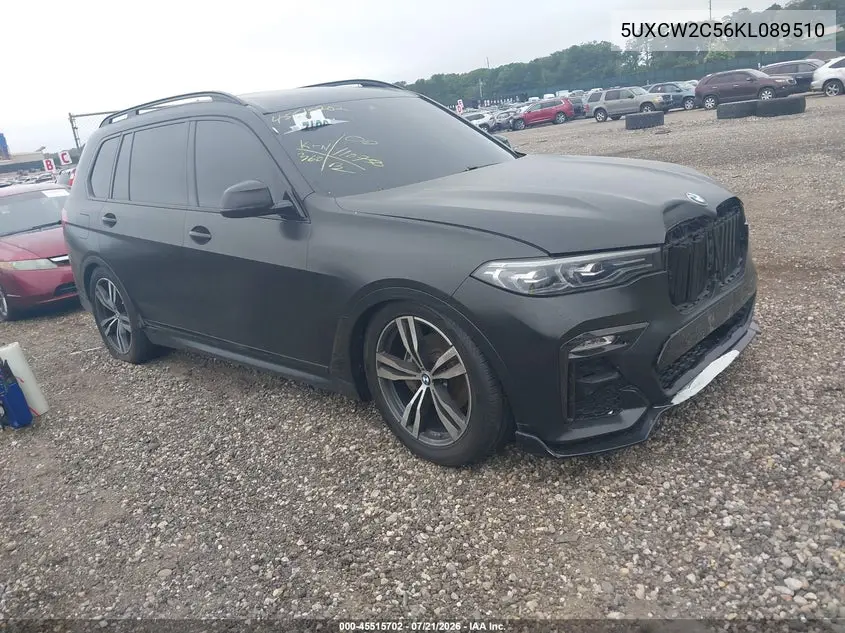 2019 BMW X7 xDrive40I VIN: 5UXCW2C56KL089510 Lot: 45515702