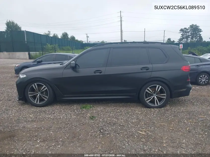 2019 BMW X7 xDrive40I VIN: 5UXCW2C56KL089510 Lot: 45515702