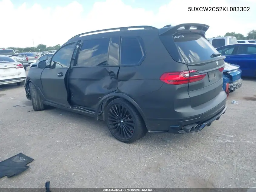2019 BMW X7 xDrive40I VIN: 5UXCW2C52KL083302 Lot: 45528224