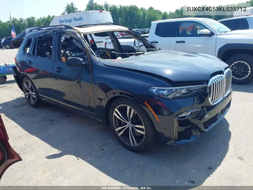 2019 BMW X7 xDrive50I VIN: 5UXCX4C53KLS35712 Lot: 45565060