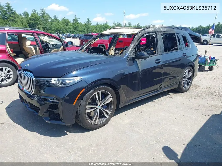 2019 BMW X7 xDrive50I VIN: 5UXCX4C53KLS35712 Lot: 45565060