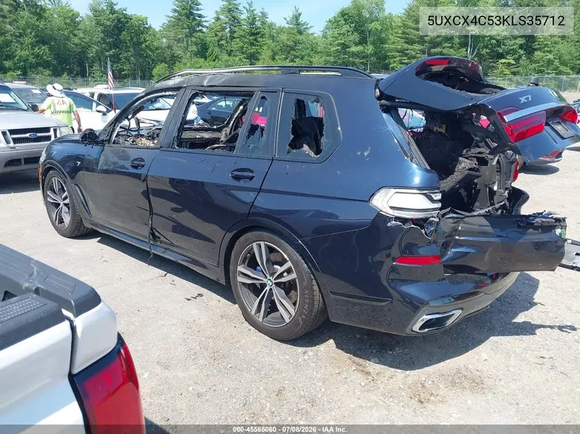 2019 BMW X7 xDrive50I VIN: 5UXCX4C53KLS35712 Lot: 45565060