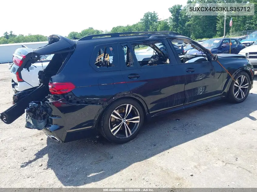2019 BMW X7 xDrive50I VIN: 5UXCX4C53KLS35712 Lot: 45565060