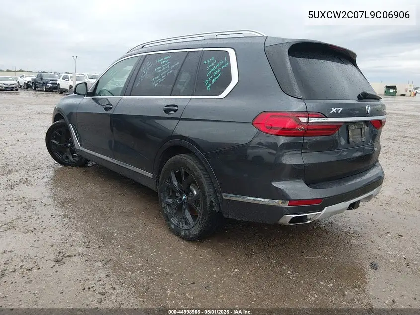 2020 BMW X7 xDrive40I VIN: 5UXCW2C07L9C06906 Lot: 44998966
