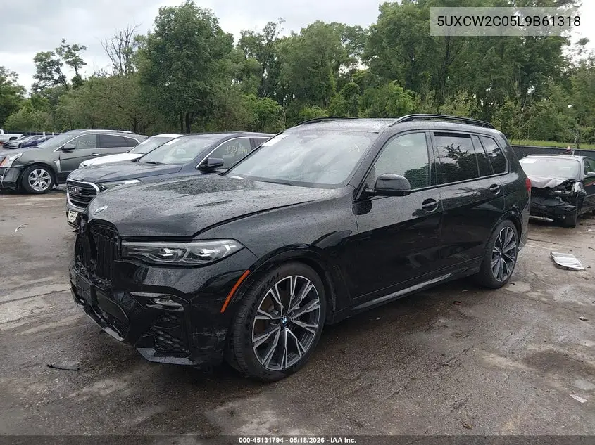 2020 BMW X7 xDrive40I VIN: 5UXCW2C05L9B61318 Lot: 45131794