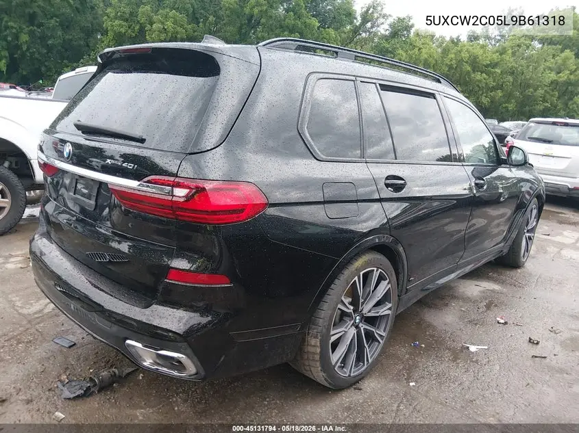 2020 BMW X7 xDrive40I VIN: 5UXCW2C05L9B61318 Lot: 45131794
