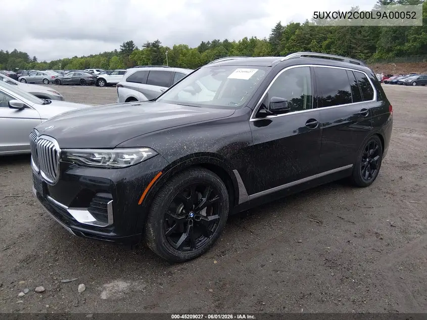 2020 BMW X7 xDrive40I VIN: 5UXCW2C00L9A00052 Lot: 45209027