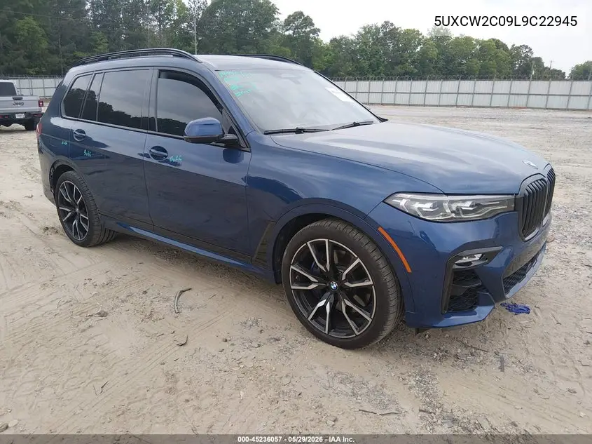 2020 BMW X7 xDrive40I VIN: 5UXCW2C09L9C22945 Lot: 45236057