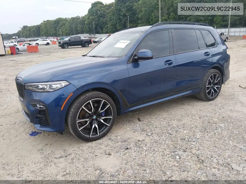 2020 BMW X7 xDrive40I VIN: 5UXCW2C09L9C22945 Lot: 45236057
