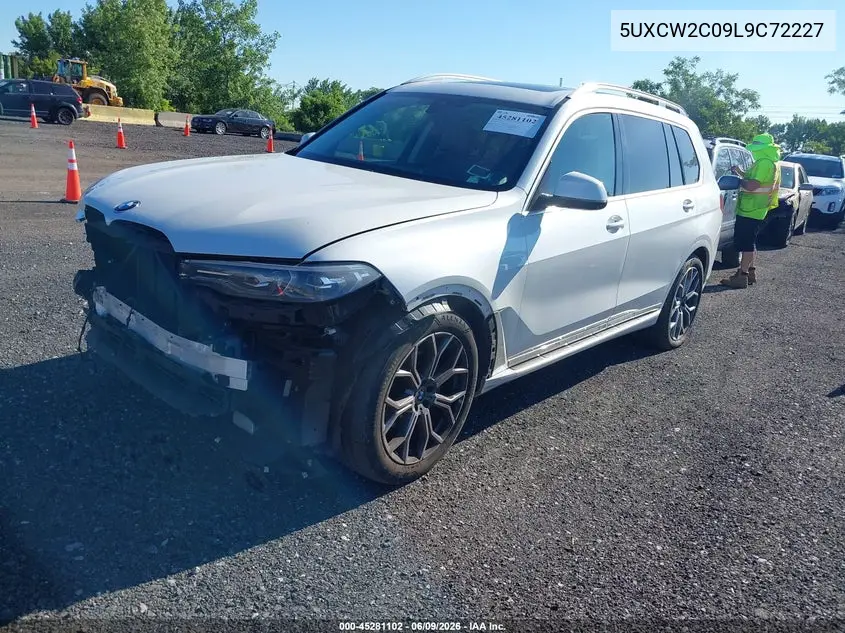 2020 BMW X7 xDrive40I VIN: 5UXCW2C09L9C72227 Lot: 45281102