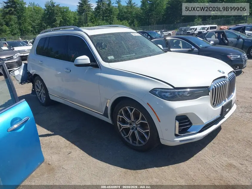 2020 BMW X7 xDrive40I VIN: 5UXCW2C03L9B99906 Lot: 45300978