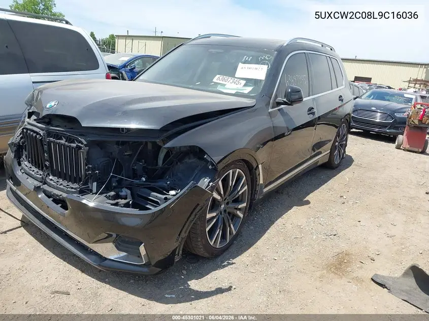 2020 BMW X7 xDrive40I VIN: 5UXCW2C08L9C16036 Lot: 45301021