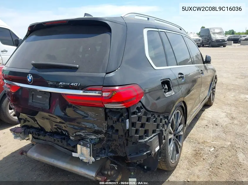 2020 BMW X7 xDrive40I VIN: 5UXCW2C08L9C16036 Lot: 45301021
