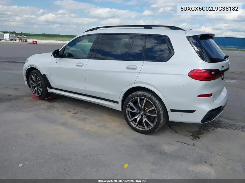 2020 BMW X7 M50I VIN: 5UXCX6C02L9C38182 Lot: 45423770