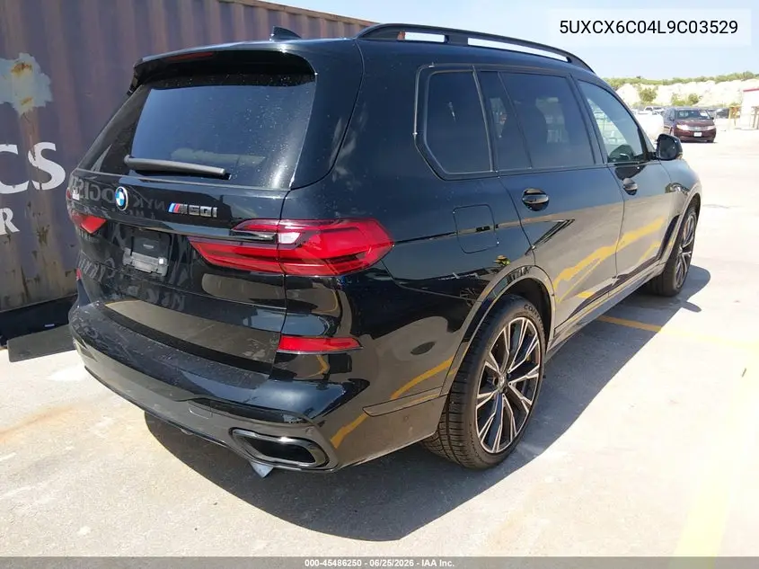 2020 BMW X7 M50I VIN: 5UXCX6C04L9C03529 Lot: 45486250