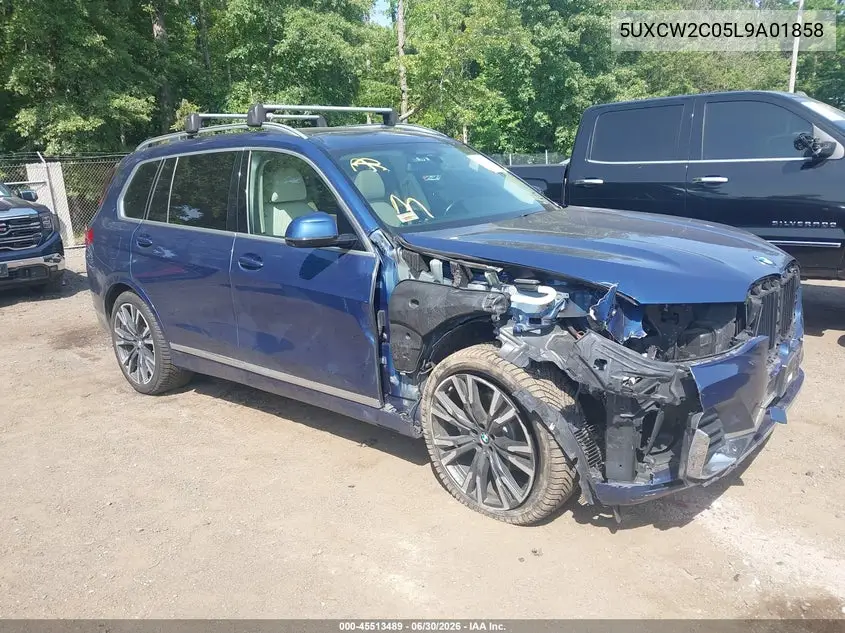 2020 BMW X7 xDrive40I VIN: 5UXCW2C05L9A01858 Lot: 45513489